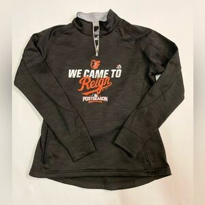 Majestic Men's Orioles MLB Baseball Jacket Half Zip Size Large